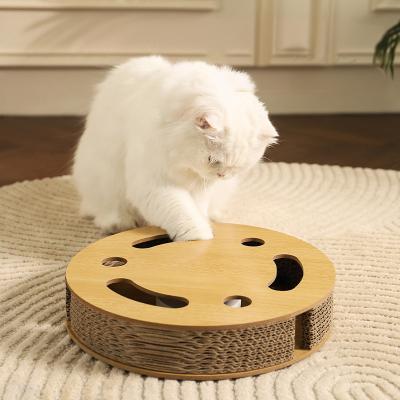 China Indoor Interactive Cat Scratching Board Round Cat Scratch Board OEM for sale