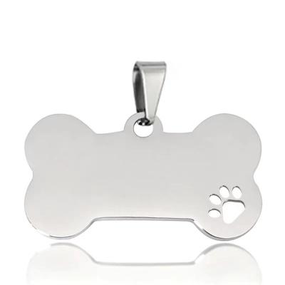 China Stainless Steel Dog Name Tags Silver Blue Dog Id Tags Engraved for sale