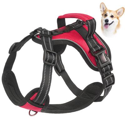 China Explosion Proof Nylon Dog Harness Reflective Dog Vest Harness Medium Large for sale