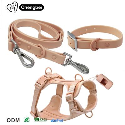 China PVC Dog Collar And Leash Harness Custom Logo Waterproof Soft  Set OEM ODM Accepted for sale