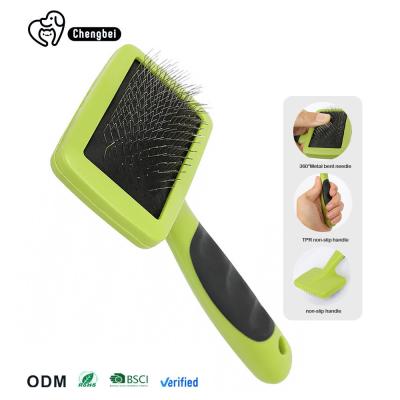 China Pet Pin Brush Cat Dog Hair Grooming Slicker Custom Logo Three Sizes  Sustainable for sale