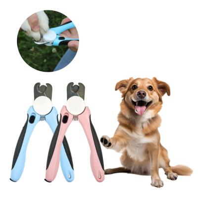 China Pink Blue Cat Claw Trimmer Portable Professional Cat Nail Clippers for sale