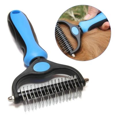 China Pet Grooming Stainless  Steel Brush 17 9cm Double Side Comb Dogs Sustainable Household for sale