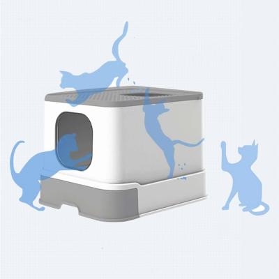 Chine Boîte à litière auto-nettoyage blanche 600X500 mm OEM Boîte à litière automatique pour chat à vendre