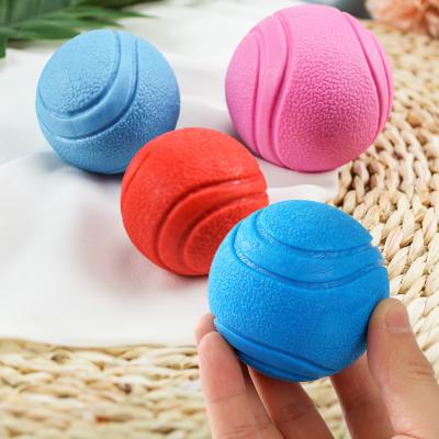 China Honden kauw speelgoed Solid rubber ballen Elasticiteit Tanden reiniging bal Diameter Solid Duurzaam Te koop