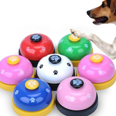 China Pink Rose Ring Bell Dog Potty Training Intelligent Interactive Pet Toys for sale