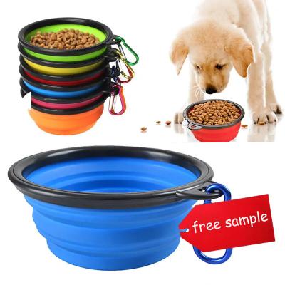 China Collapsible Travel Dog Bowl Top Seller Foldable Silicone for Pet Owners on the Move for sale