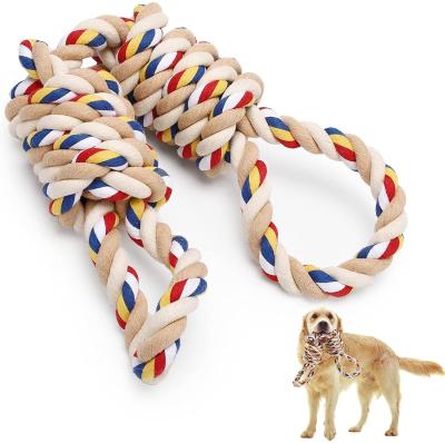 China Dogs High Durable Rope Toy Large  Interactive Bite Pet Knot Toy Colors  Shows Long-lasting for sale