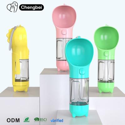 China Pet Water Dispenser Foldable 4 In 1 Dog Bottle Leak Proof 300/500ml Portable Travel Puppy for sale