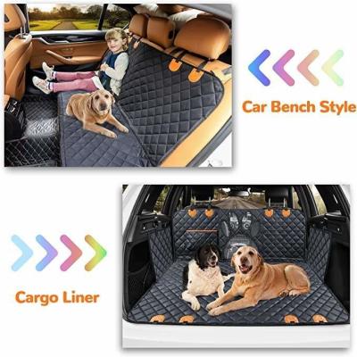 China Pet Travel Waterproof Hammock Cars Mat Belt Protector Dog Car Back Seat Cover Large Pets for sale