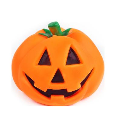 China Halloween Pumpkin Pet Squeak Toys  Dogs Interactive Rubber Chew Toy Ethylene Interactive for sale