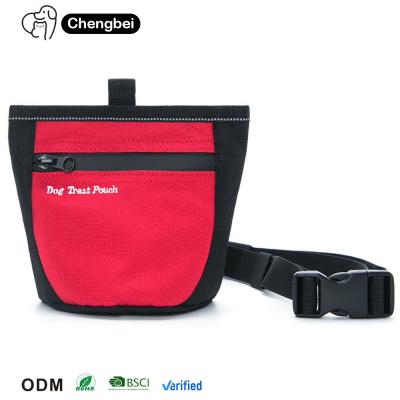 China Dog Treat Bag Pet Walking Training Hip Fanny Pack With Dispenser and Cloth Dogs for sale