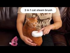 Pet Hair Removal Steam Brush Grooming 3 In 1 Folder Handle Comb De-fluffing Cat Combs