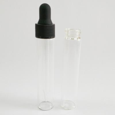 China Personal Care 2 Dram Glass Vial Tubular Vial With Glass Dropper for sale