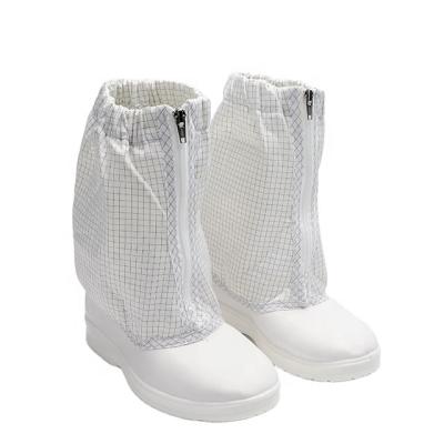 China ESD Cloth China Supplier Cleanroom ESD Short Anti-Slip Leather Boots With PU Sole for sale