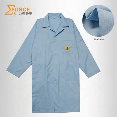 China High Quality TC ESD Material Antistatic Antistatic Garment For Cleanroom for sale