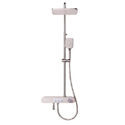 China With Sliding Bar Modern Bathroom Products Rain Head Brass Rainfall Shower System Set Constant Shower Set for sale