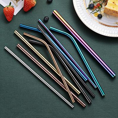 China Eco Friendly Metal Set Eco Friendly Reusable Stainless Steel Straw With Case Wholesale Drinking Straws for sale