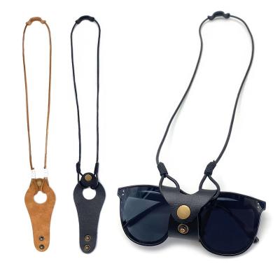 China 2023 Fashion Amazon Men Monocle Rope Gentleman Monocle Chain Lanyard Sunglasses Women Leather Strap Glass Bag for sale