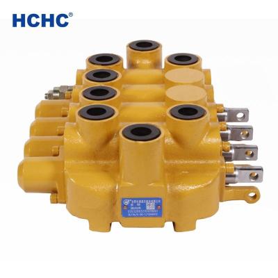 China HCHC excavator manual operated monoblock DLT4 hydraulic directional control valve for sale