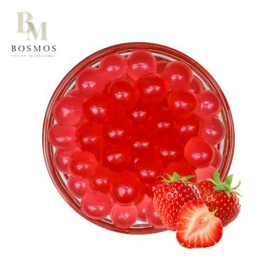 China Fruit Tea Bosmos_ Strawberry Popping Boba 3.2kg/490g/450g/200g- Best Bubble Tea Taiwan Supplier, Popping Boba Bubble Tea for sale