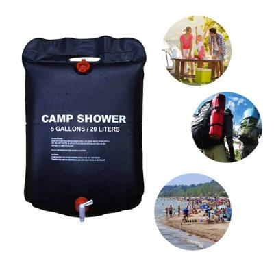 China Outdoor Use QUAWE Customizable Logo Raising To Use Solar Hot Water Outdoor Camping Shower for sale