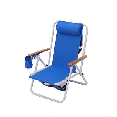 China QUAWE 600D Polyester Modern Outdoor Lightweight Camping Portable Folding Aluminum Beach Chair for sale