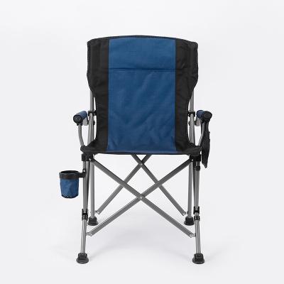 China QUAWE Modern Portable Metal Camping Chair Folding Large Outdoor Beach Chairs With Cup Holder Carry Bag for sale