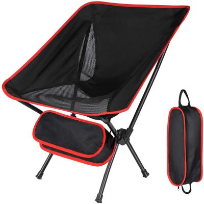 China QUAWE Modern Custom Ultralight Aluminum OEM Oxford 360 Rotating Fishing Camping Moon Folding Chair for sale