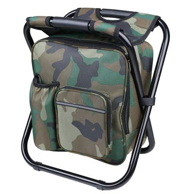 China Outdoor Travel Hiking Outdoor Camping QUAWE 2020 Beach Fishing Multifunctional Folding Insulated Backpack Cooler Camping Chair for sale