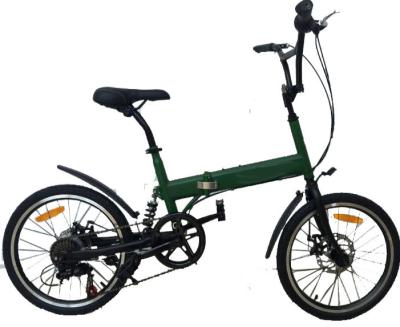 China Wholesale Aluminum Alloy 20 Inch Height Adjustable Folding Bicycle 6 Speed ​​Aluminum Alloy Folding Bike For Adult for sale