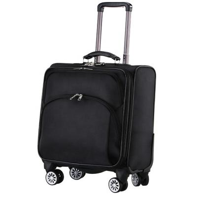 China Business 16 Inch Panel Case Oxford Aluminum Alloy Trolley Luggage Moving Bag With Password for sale