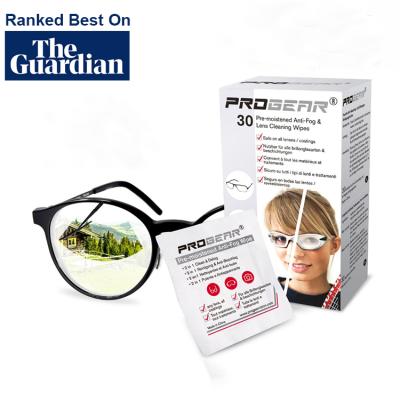 China Latest 24 Hours Anti Fog New Improved Progear Formula Anti Fog Wipes For Glasses for sale