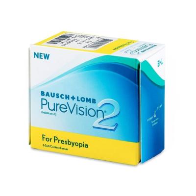 China Pure Vision 2 Multifocal Bausch & Balafilcon A Lomb Extended To Wear Disposable Soft Contact Lenses For Presbyopia for sale