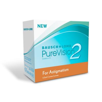 China Balafilcon Pure Vision A 2 6pcs Toric Bausch and Lomb Extended To Use Disposable Soft Contact Lenses For Astigmatism for sale