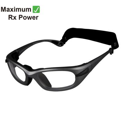 China Impact-Resistance Ready To Ship Man Eye Protection Glasses Sport Eyeguard Protective XL Matte Gray Sports Frame for sale