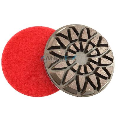 China Stone 3 Inch Copper Bond Hybrid Wet Floor Polisher Pads For Polishing Concrete, Stone, Terrazzo Floor for sale