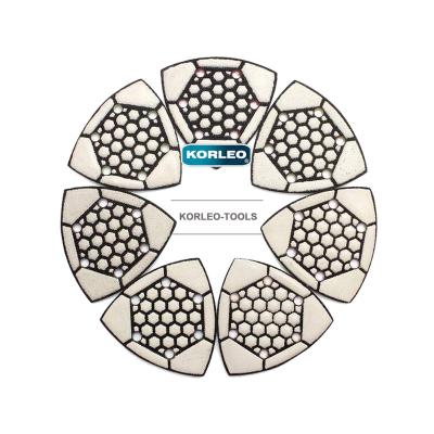 China Resin Bond Diamond Polishing Pads For Corner Triangular Floor Polishing Polish for sale