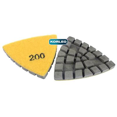 China Corner Polishing Triangle Diamond Polishing Pad For Ceramic Floor Corner Bond Ceramic Polish for sale