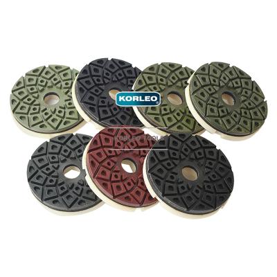 China Stone Edge Snail Lock Edge Resin Bond Polishing Polish Pads for Stone Straight and Belved Edge Polish for sale