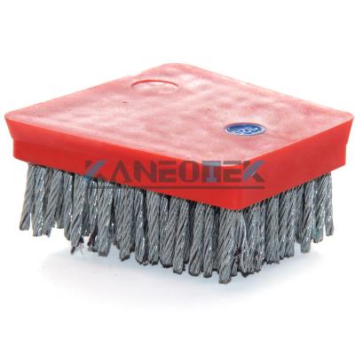 China Floor Grinder KANEOTEK Frankfurt Expanded Steel Rope Anqiquing Brushes For Granite Marble Stone for sale