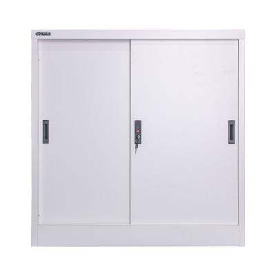 China Multifunctional 1.0mm Metal Sliding Door Cabinet With Adjustable Shelf Book Case for sale