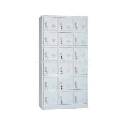 China vertical 18 Doors Gym School Cloth Storage Metal Lockers for sale