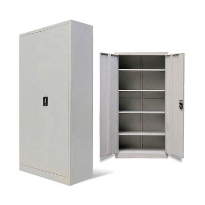 China Knock Down Structure Steel Double Door Filing Cabinet Adjustable Shelf for sale