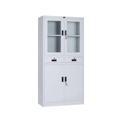 China Cyber Lock Steel Cupboard With Glass Doors KD Structure for sale