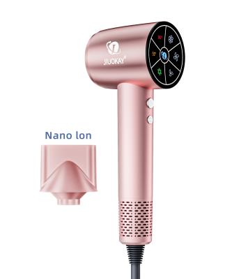 China High Efficiency Pink  High Speed Hair Dryer Household Salon With Cool Shot LCD for sale