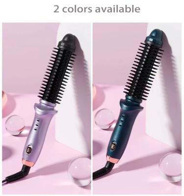 China Black Electric Hot Comb Brush PTC Heating Wave Fast Styling Curling Iron for sale