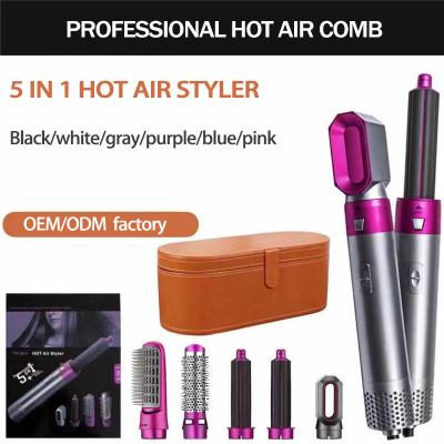 China 500W New Design Wholesale Low Price Multi Function Air Wrap Leather Box Automatic Hot Air Brush for sale