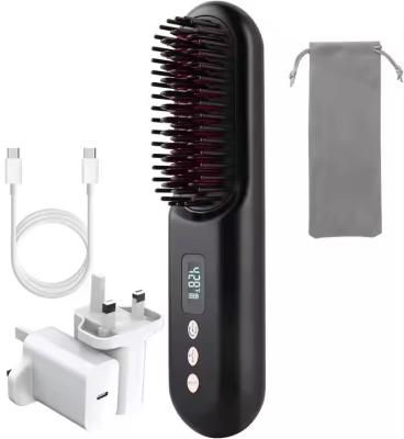 China Cordless Hair Straightening Brush with 4 Temperature Settings PD20W Fast Charging Anti Scald Fast Heating Design for sale