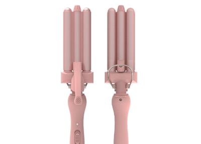 China Cabo de alimentação triplo do giro de Mini Travel Curling Iron With 360 do tambor à venda